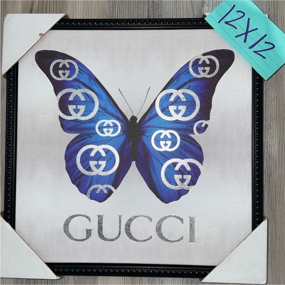 Guicci Blue Butterfly Art - Picture 2 of 2